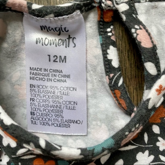 12M floral tutu onesie - Picture 3 of 3